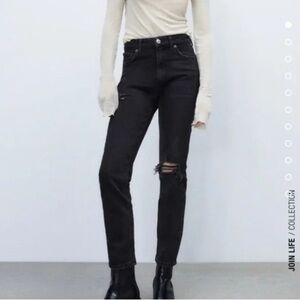 Zara Slim Ripped Jeans